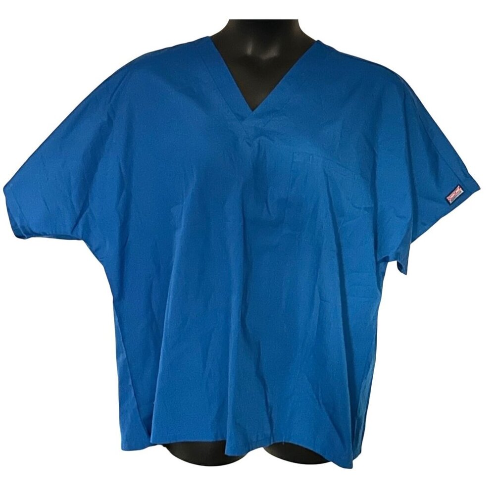 Cherokee Workwear Originals Unisex V-Neck Scrub Top XL Blue
